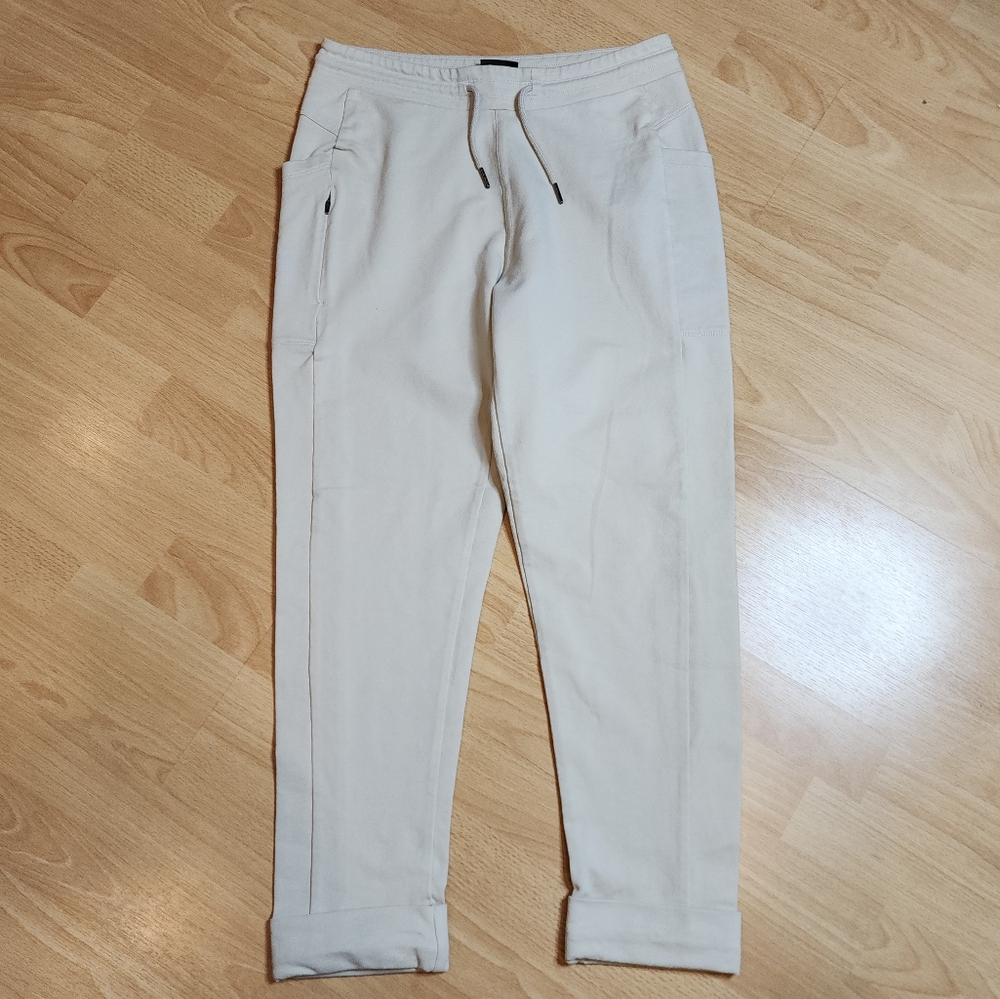 Patagonia Light Beige Track Joggers with Drawstring Waist